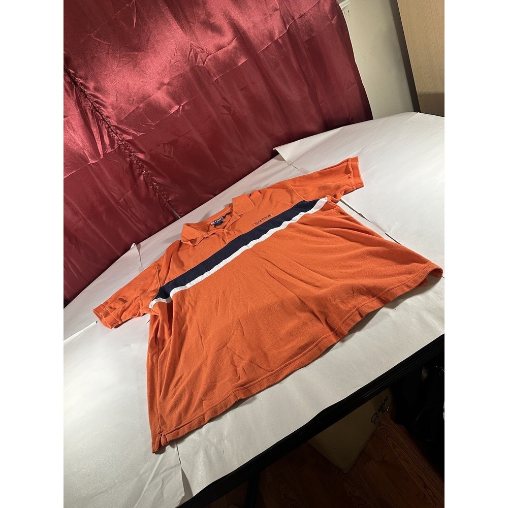 Ralph Lauren Chaps Polo Shirt Adult Extra Extra Large Orange Spellout Line Mens - Picture 3 of 10
